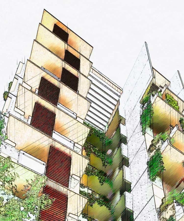Architectural illustration of an Anwar Landmark residence