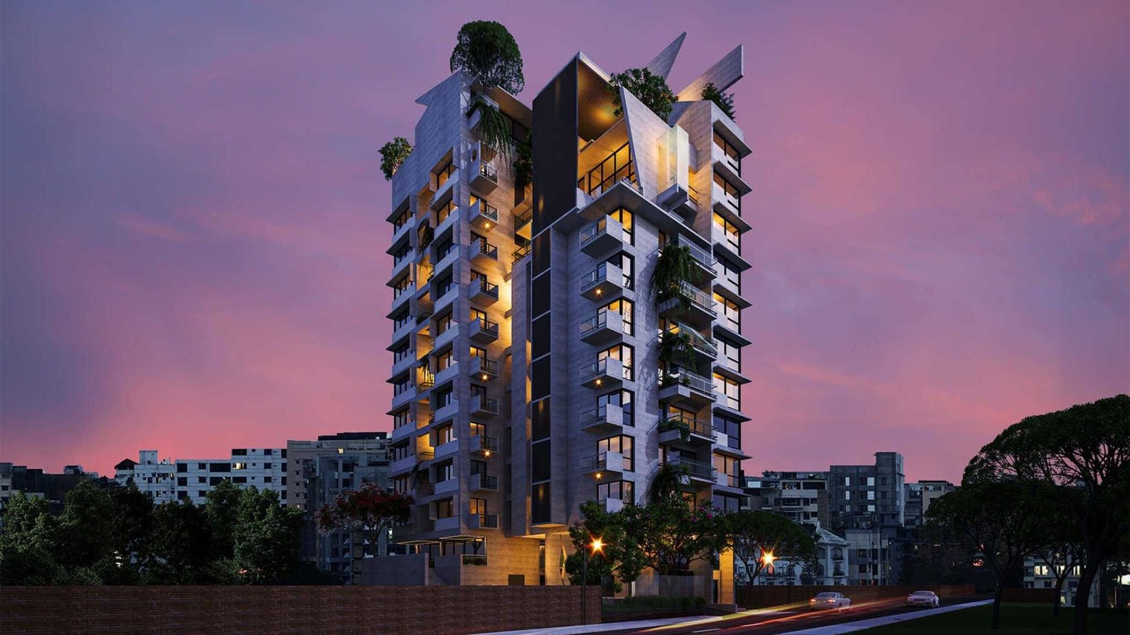 An Anwar Landmark residence at dusk